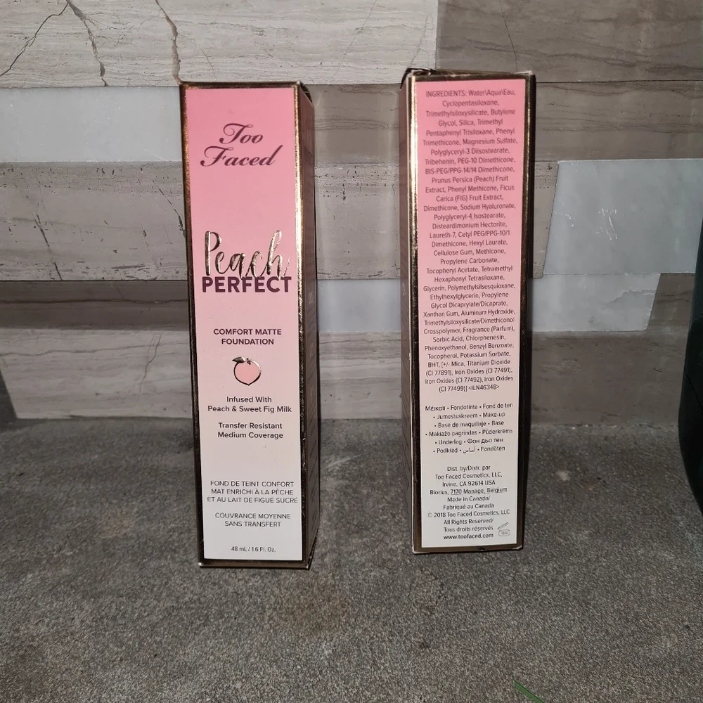 Two Faced Peach Perfect Oil-Free Long Wear Matte Liquid Foundation in Sp…
